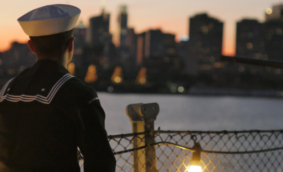 Sailor on battleship NJ