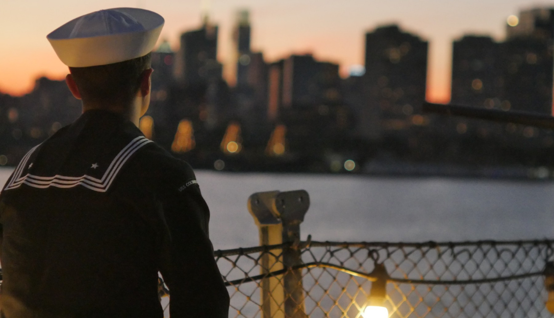 Sailor on battleship NJ